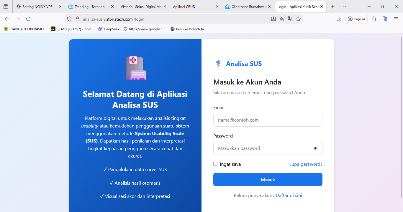 Analisa Survey SUS(System Usability Scale )